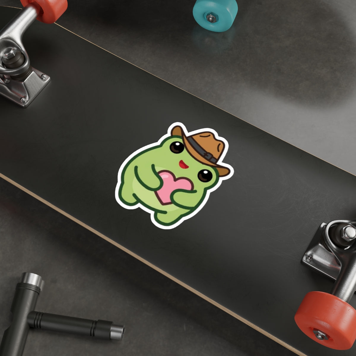 Heart Frog Die-Cut Sticker