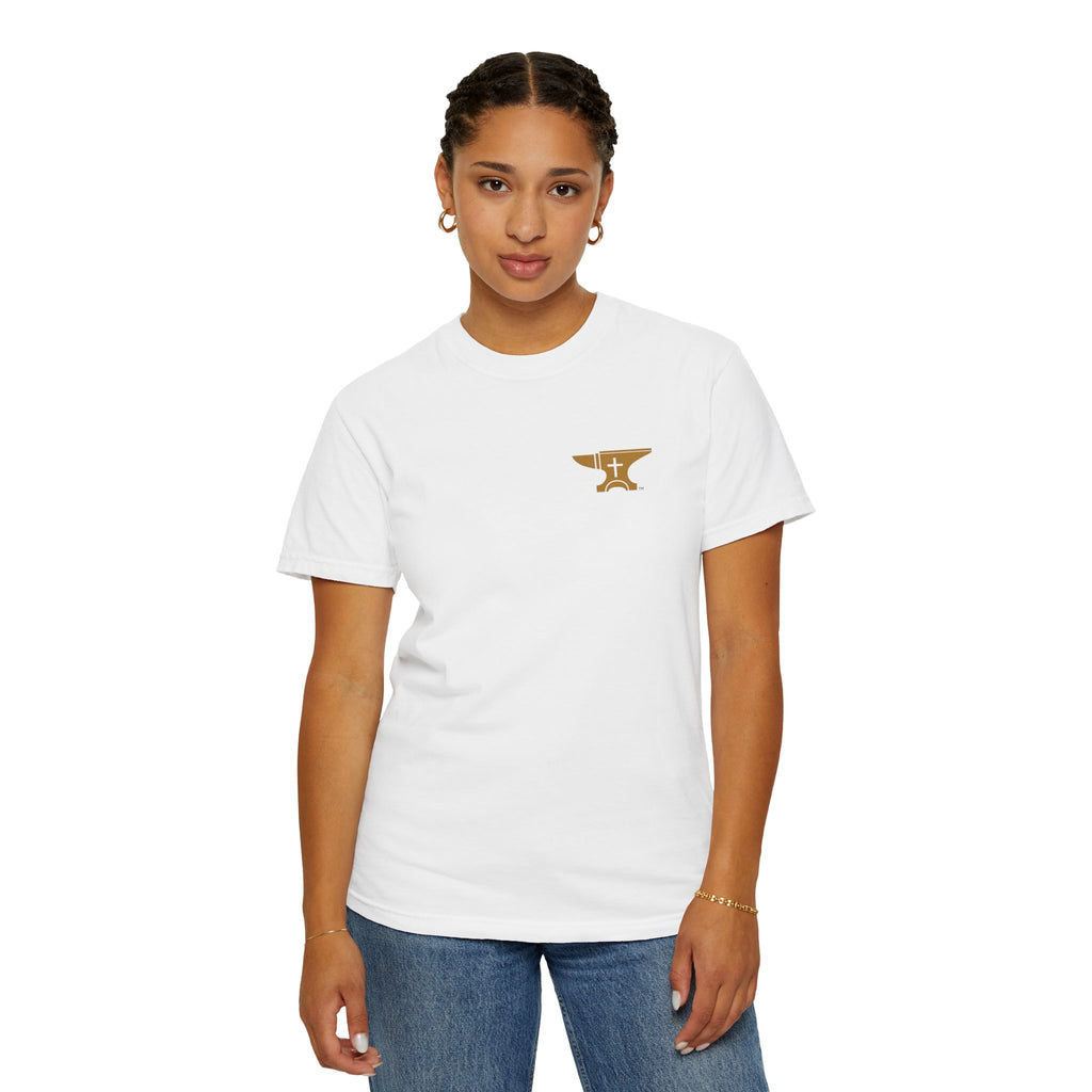 FaithForge OG Gaming T-Shirt — Logo Tee with Anvil & Cross (Christian Gamer Apparel)