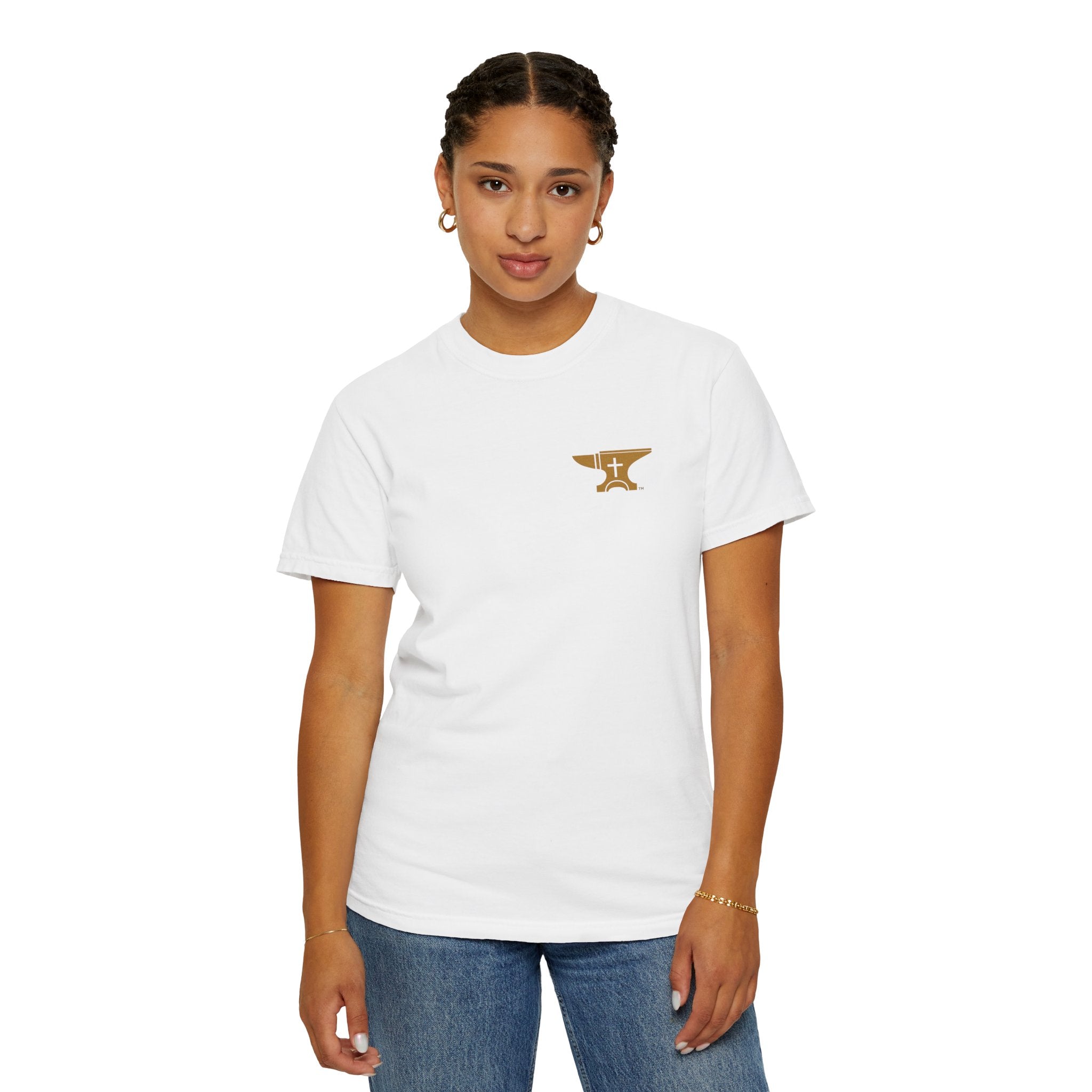 FaithForge OG Gaming T-Shirt — Logo Tee with Anvil & Cross (Christian Gamer Apparel)