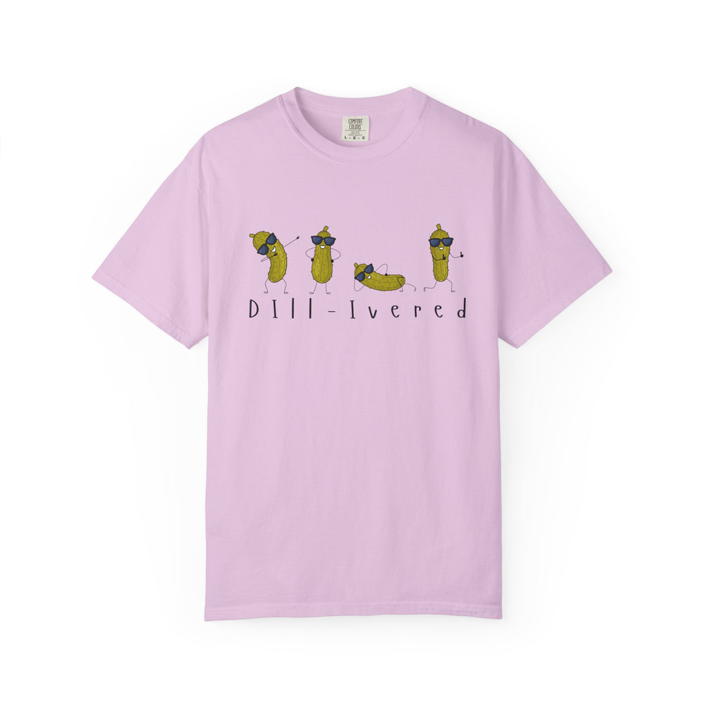 Dill-Livered Pickle Pun T-Shirt — Funny Pickle Lover Tee