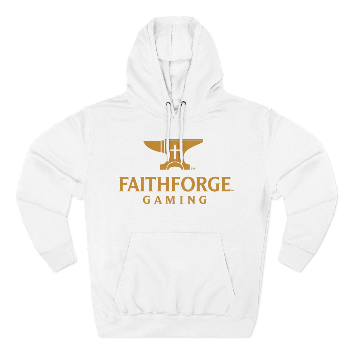 Faithforge Gaming Hoodie — Faith Quote Shield Logo Fleece Hoodie