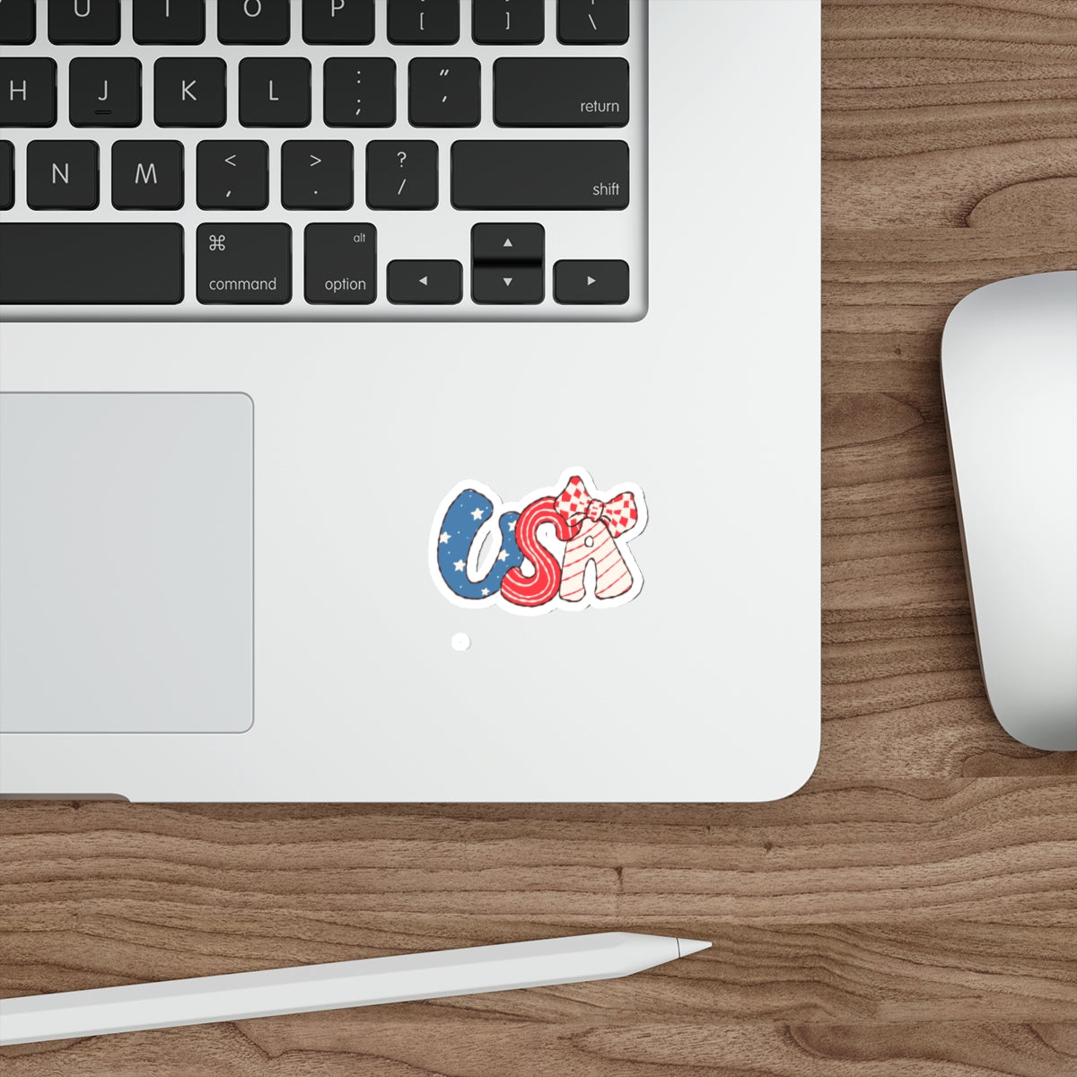 USA Patriotic Die-Cut Sticker — Red White Blue Stars & Stripes