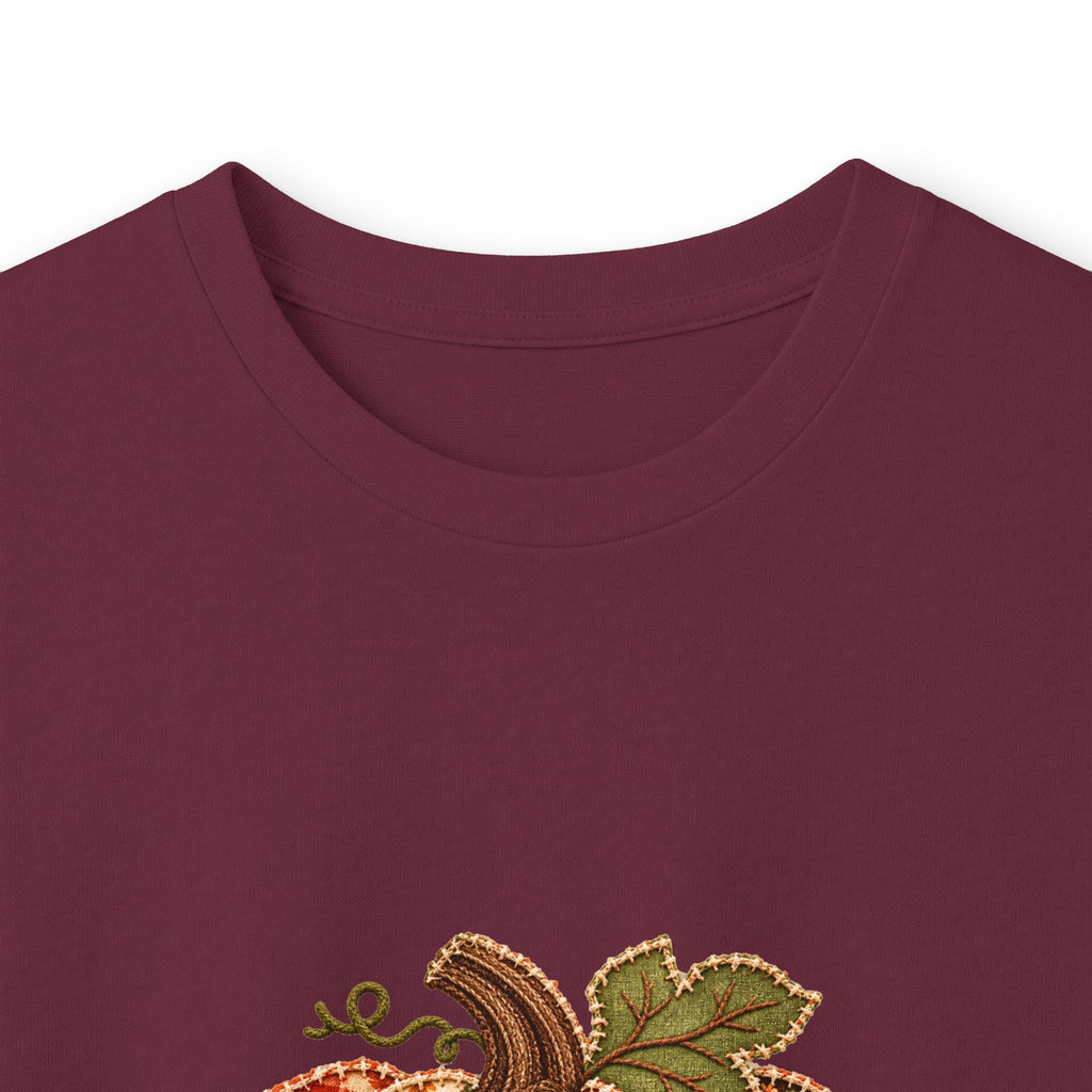 Autumn Patchwork Pumpkin Long Sleeve Tee