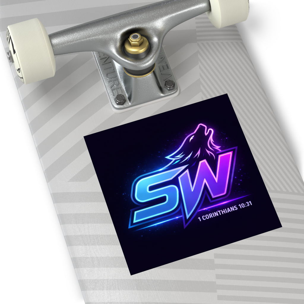 Seawolf_30 Vinyl Sticker Indoor/Outdoor — SW 1 Corinthians 10:31 Square Sticker