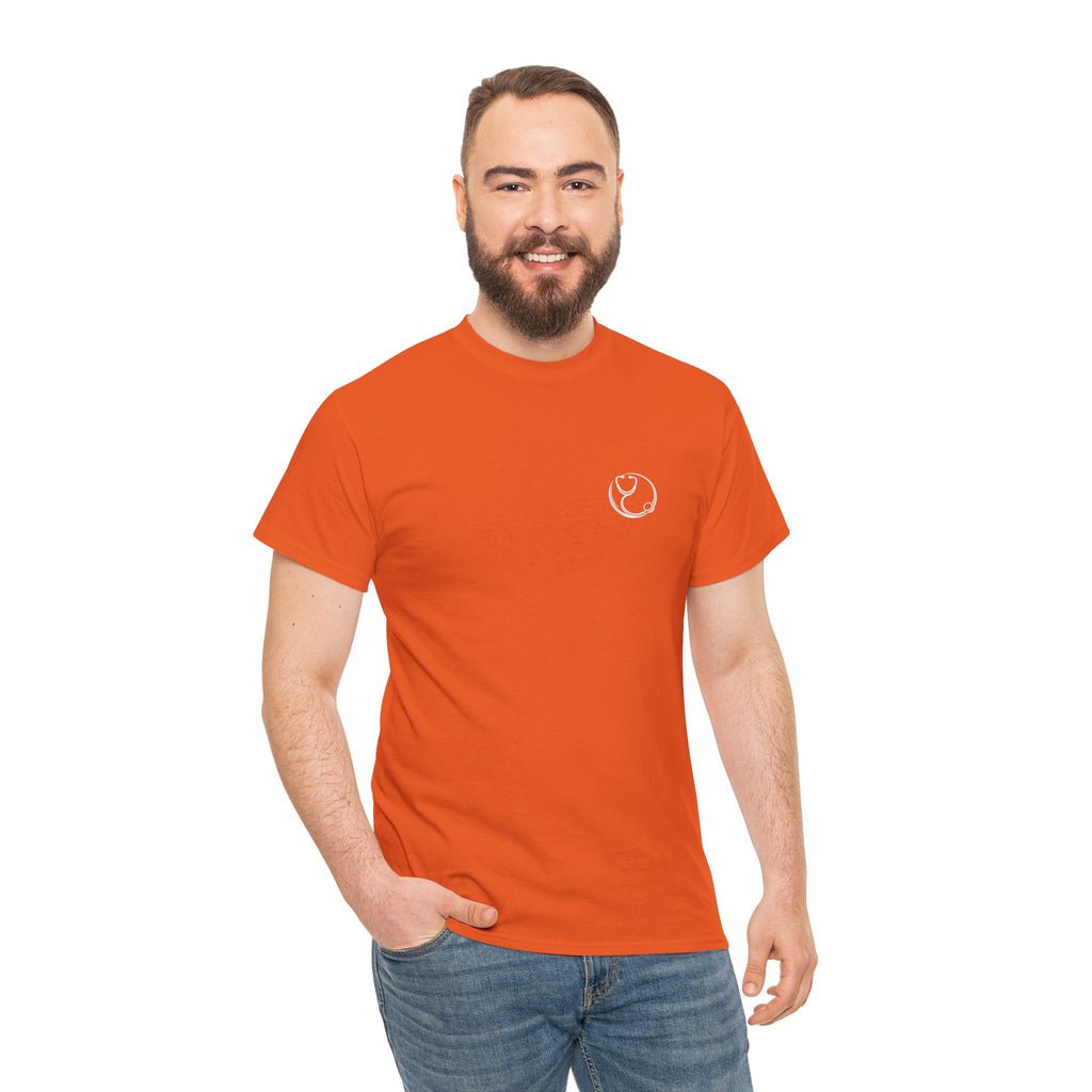 DoctorJSWAYS Let Me Explain T-Shirt — Minimal Logo Black Tee with Bold Back Text