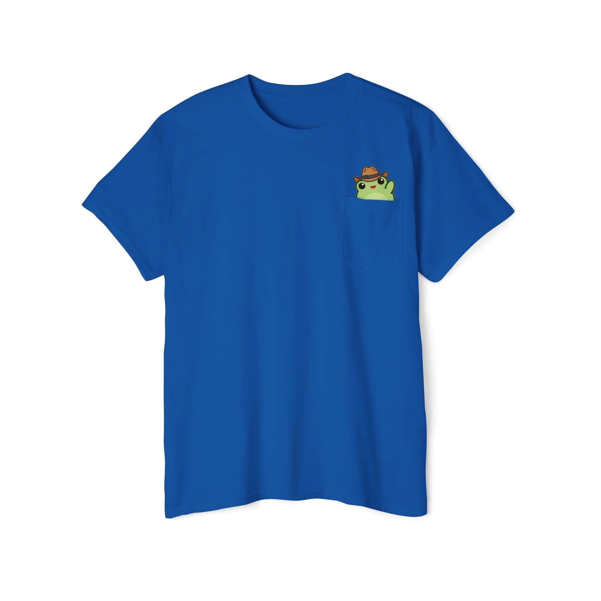 Pocket Frog Tee — Cute Cowboy Frog Pocket Graphic T-Shirt
