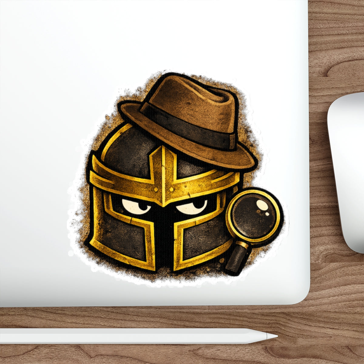 FaithForge Knight Detective Die-Cut Sticker — Water-resistant vinyl