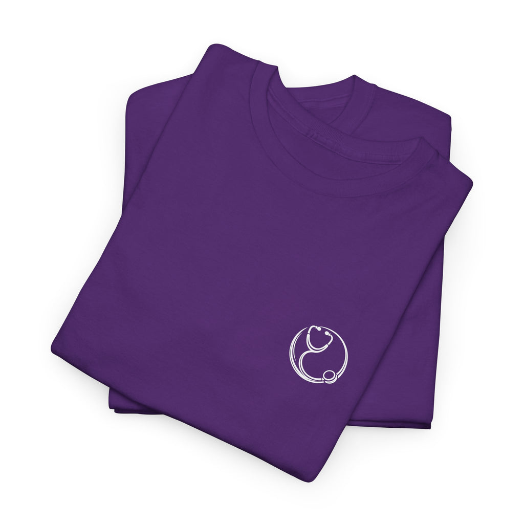 DoctorJSWAYS Let Me Explain T-Shirt — Minimal Logo Black Tee with Bold Back Text