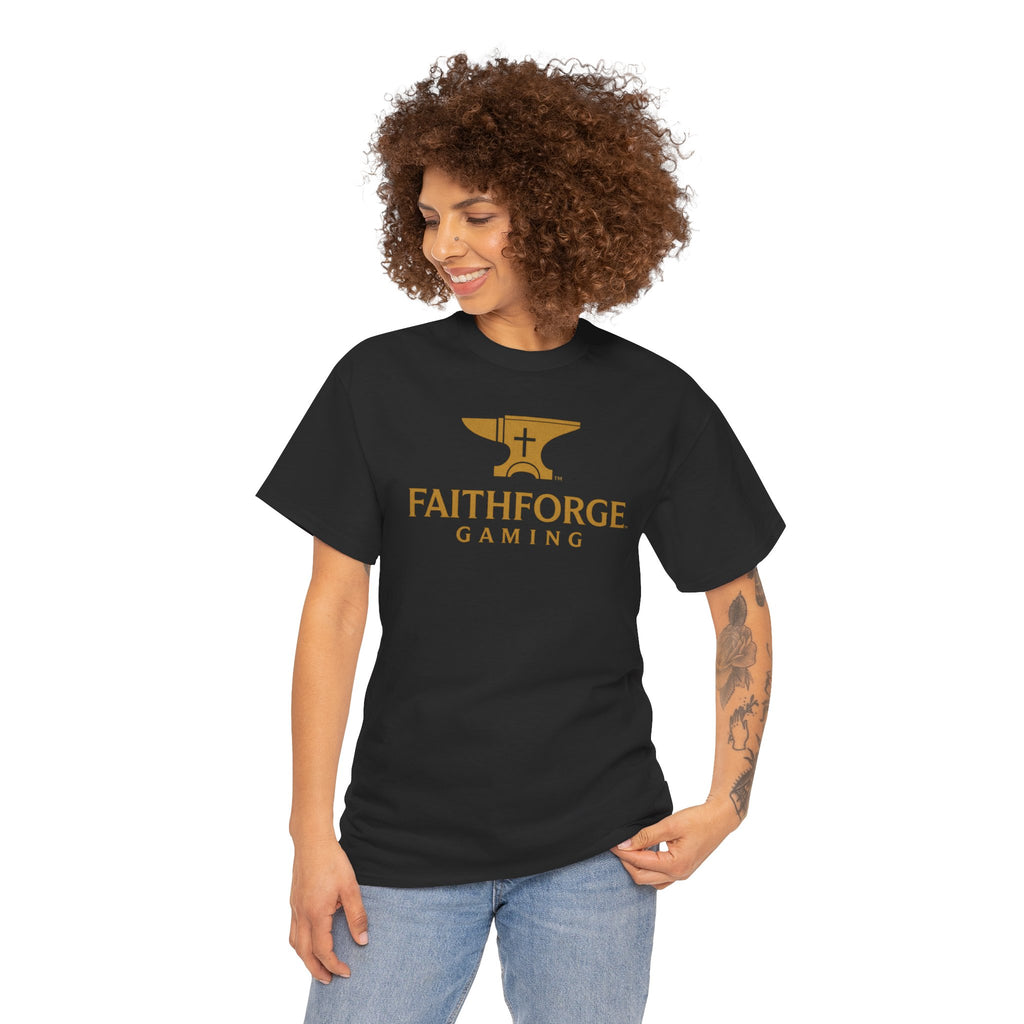 (Canada) FaithForge Gaming T-Shirt — Anvil & Cross Logo Tee for Christian Gamers
