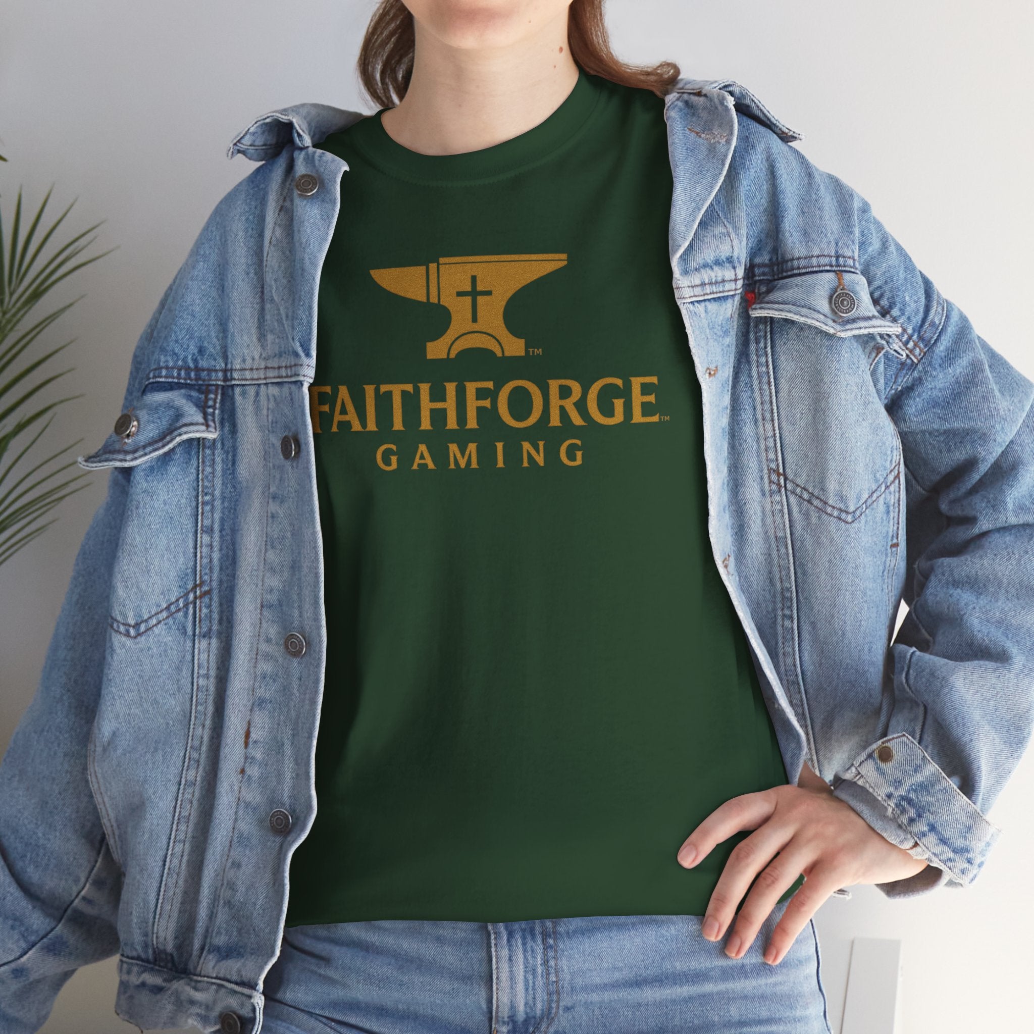 (Canada) FaithForge Gaming T-Shirt — Anvil & Cross Logo Tee for Christian Gamers