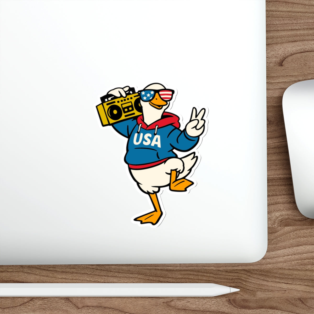 Patriotic Sticker Pack — Boombox Duck 4th of July Red White Blue Die-Cut Stickers