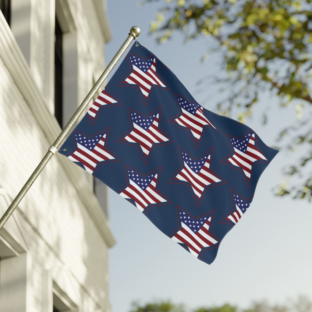 American Star Pattern Double-Sided Flag – Patriotic Stars & Stripes Garden Flag for 4th of July, Memorial Day, Veterans Day