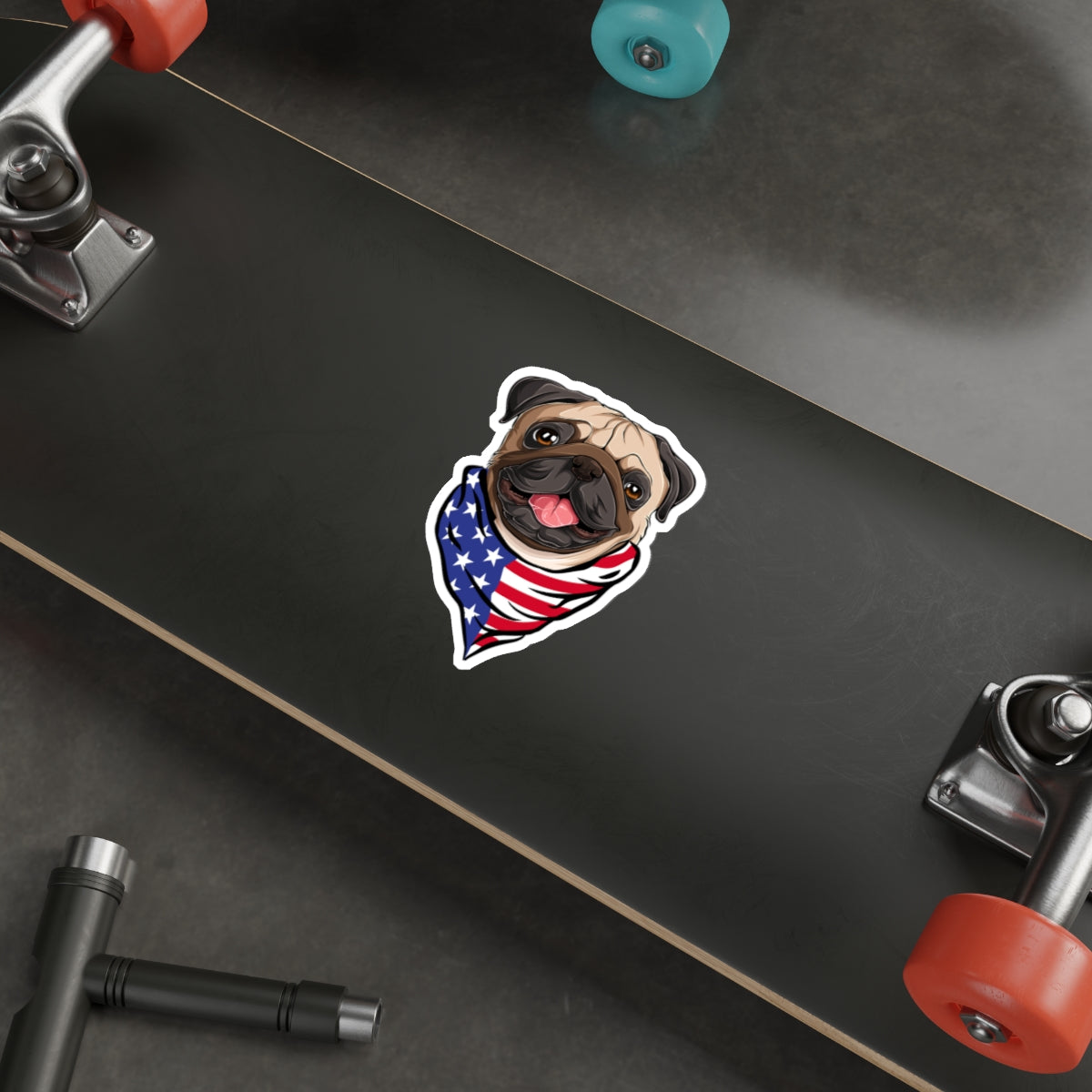 Patriotic Sticker Pack — Puggy Love 4th of July Red White Blue Die-Cut Stickers