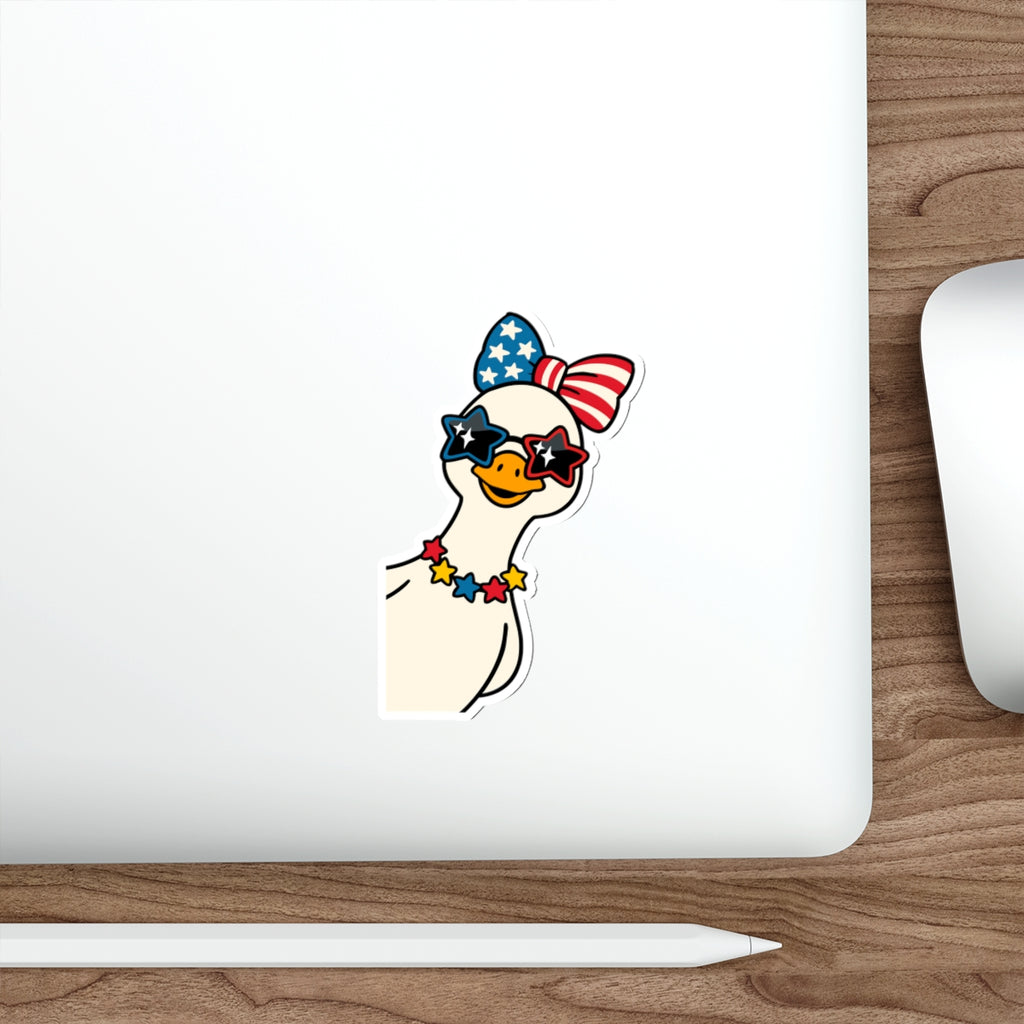 Patriotic Goose Die-Cut Sticker