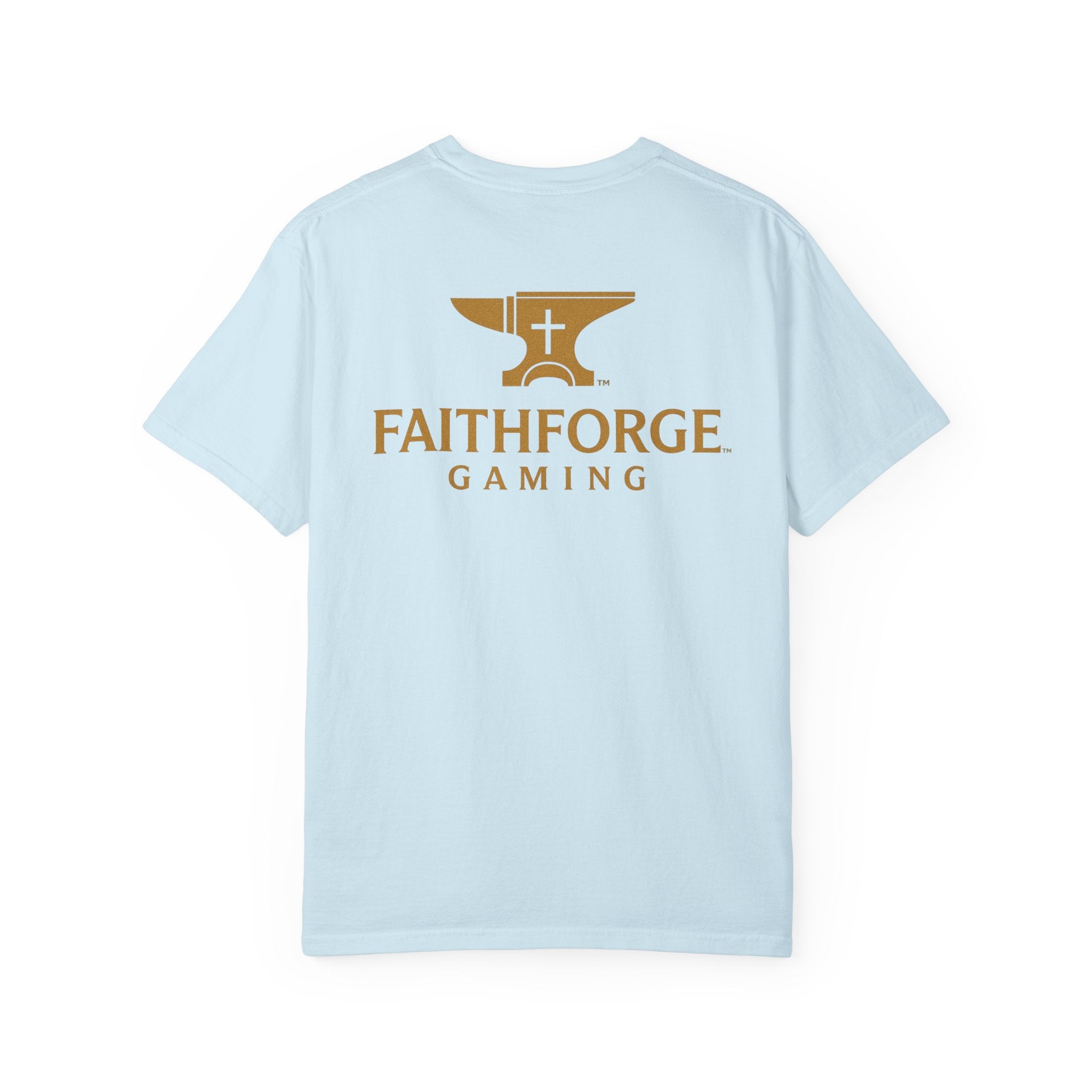 FaithForge Gaming T-Shirt — Logo Tee with Anvil & Cross (Christian Gamer Apparel)