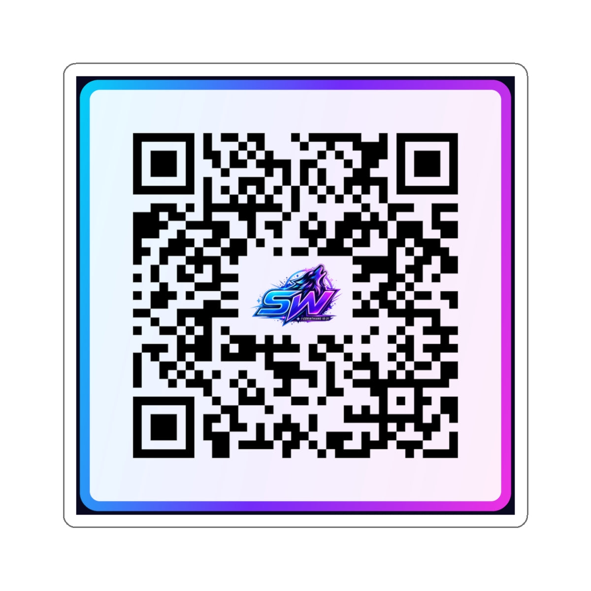 Seawolf_30 Streamer QR Code Die-Cut Sticker Indoor/Outdoor
