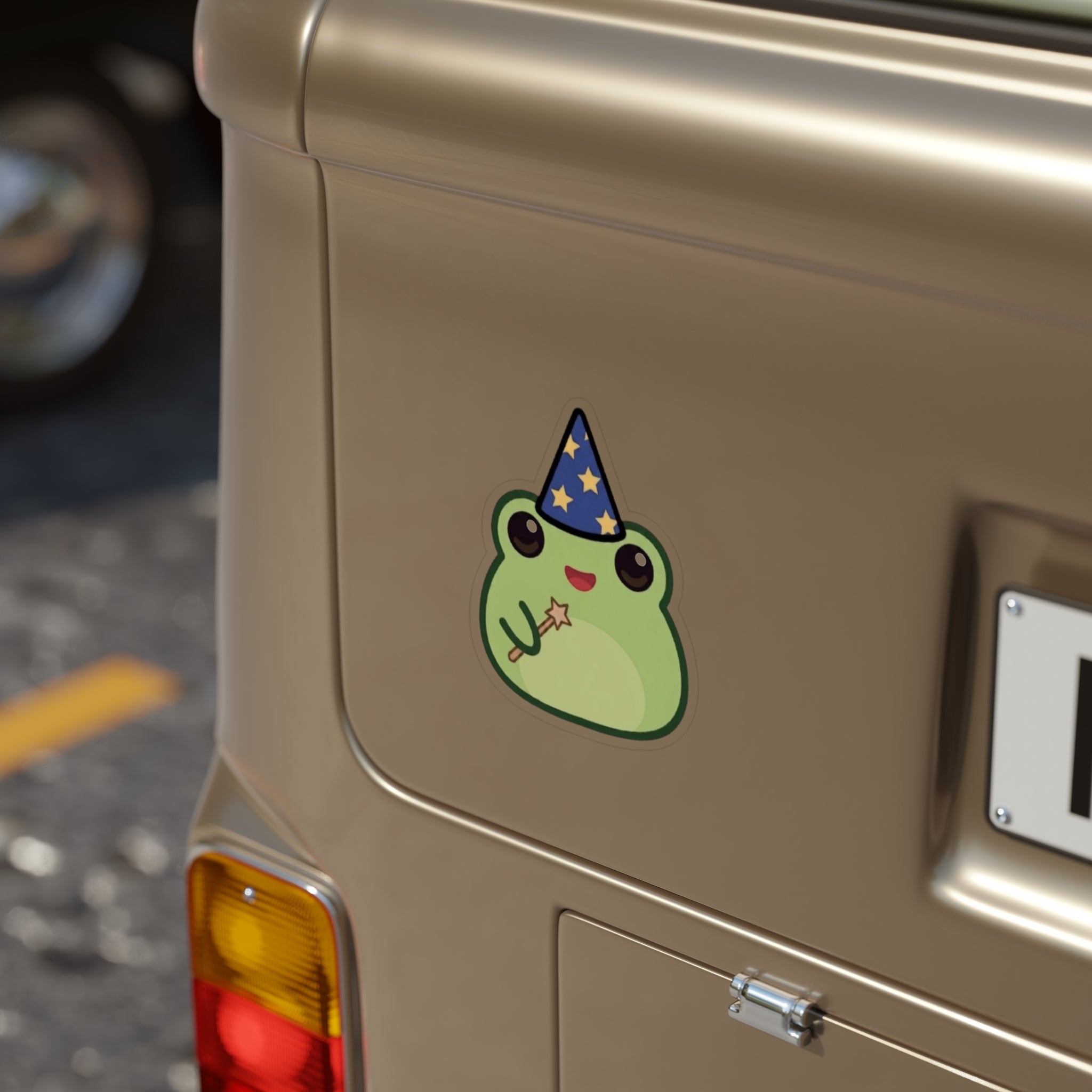 Frog Mage Die-Cut Outdoor Sticker Clear - Waterproof Transparent Logo Decal Best on Light Surfaces