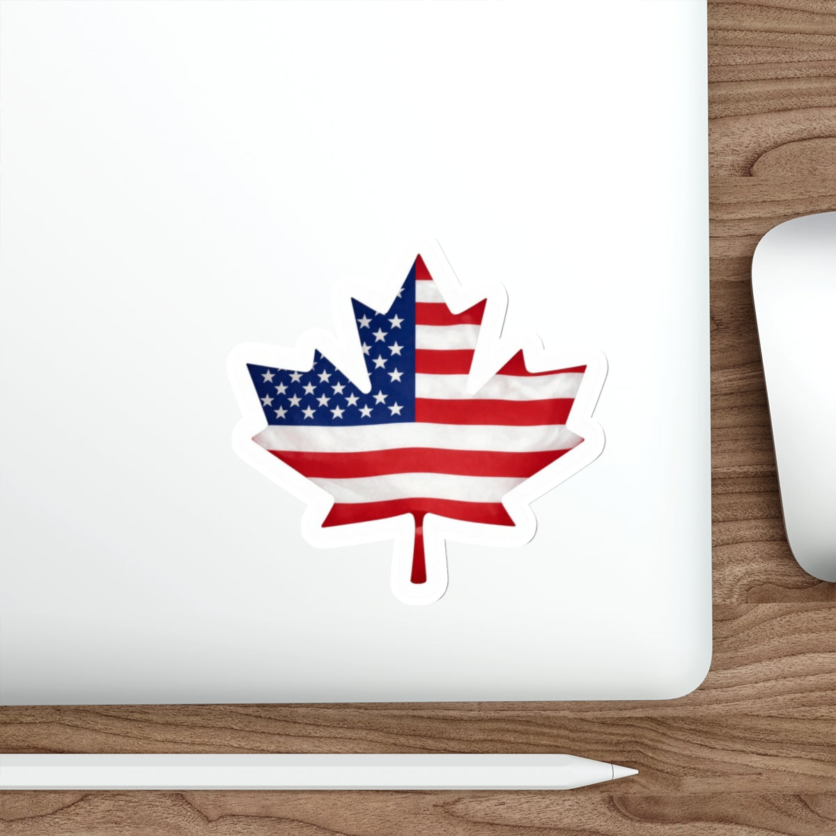 Canadian American sticker