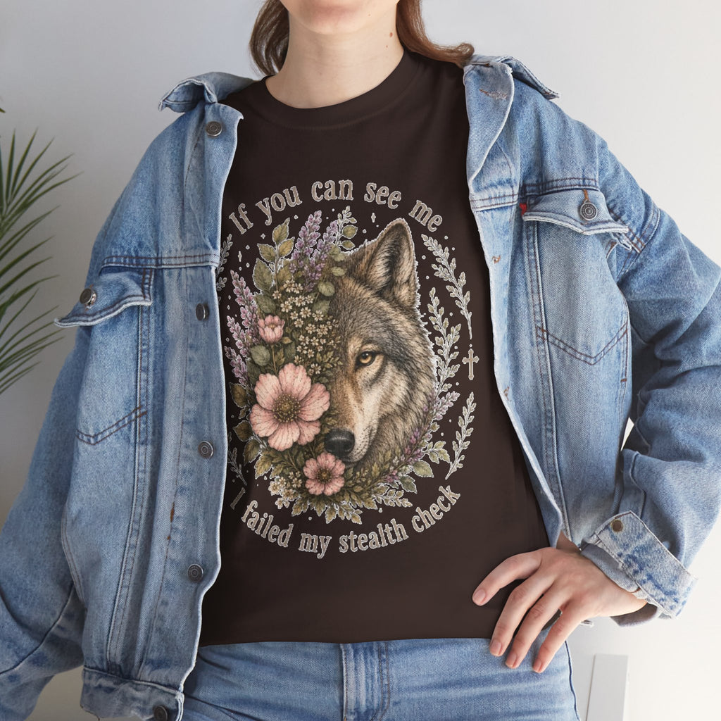 seawolf Floral Tee — "If you can see me I failed my stealth check" Graphic T-Shirt