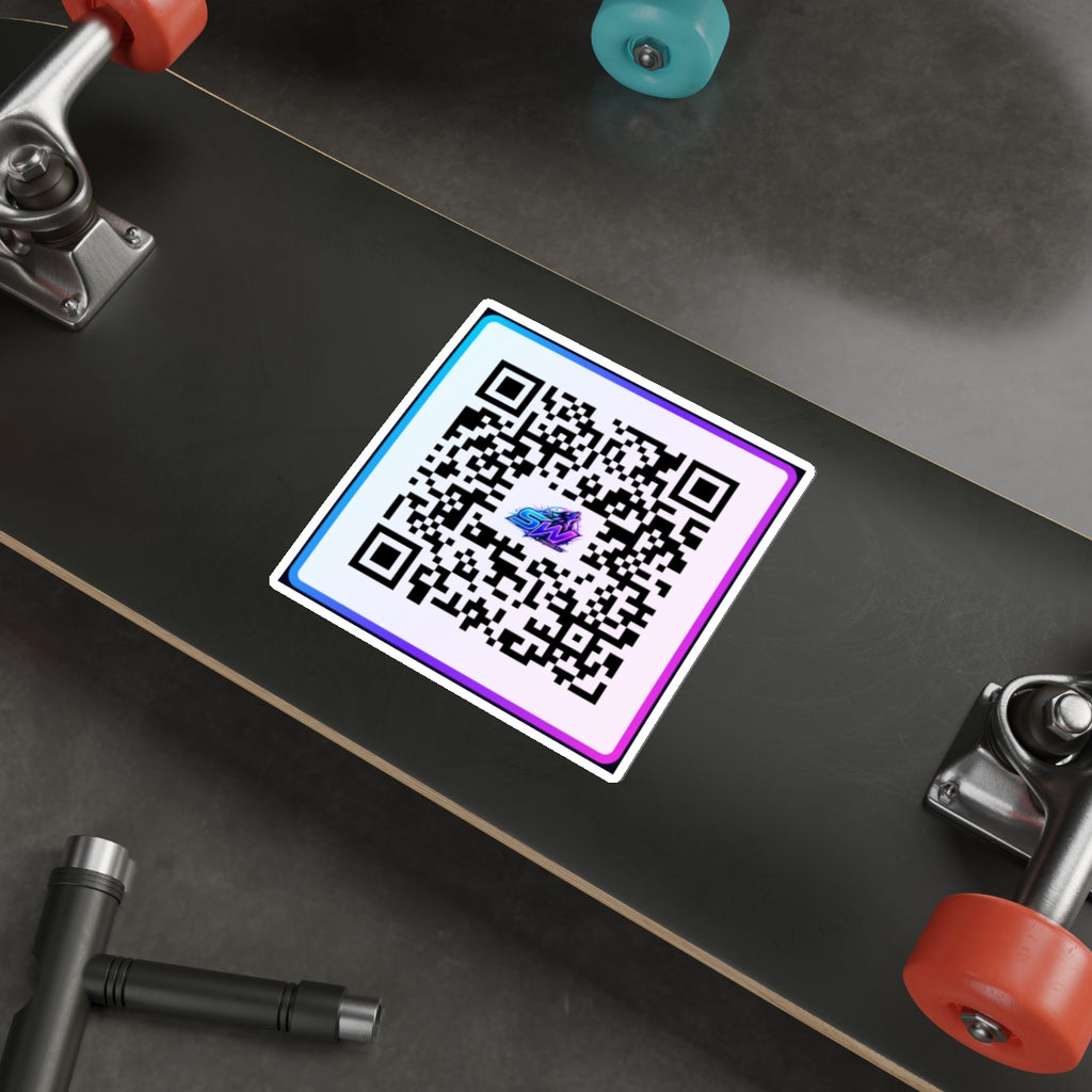 Seawolf_30 Streamer QR Code Die-Cut Sticker Indoor/Outdoor