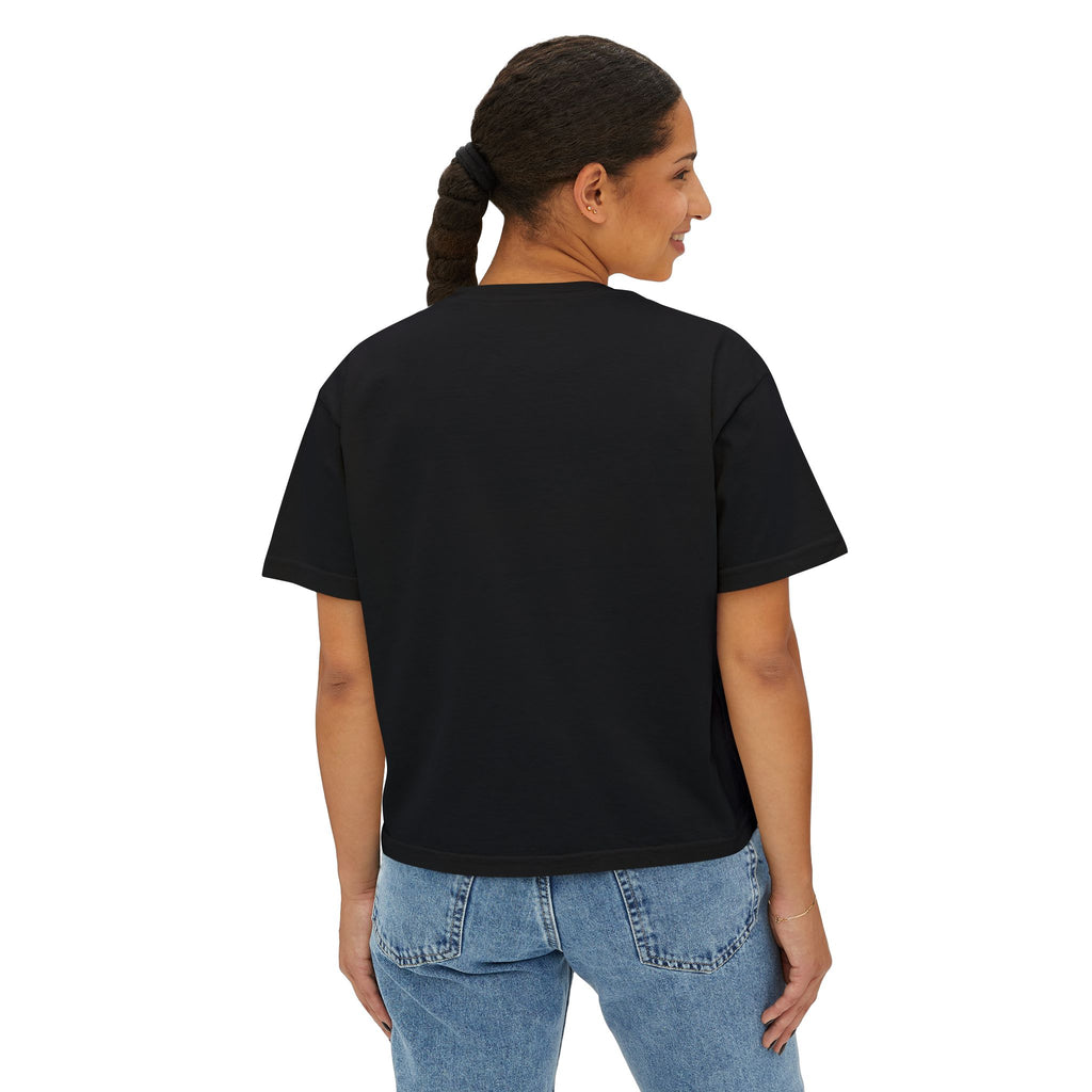 Women's Boxy Tee – Floral “Praise” Graphic Shirt