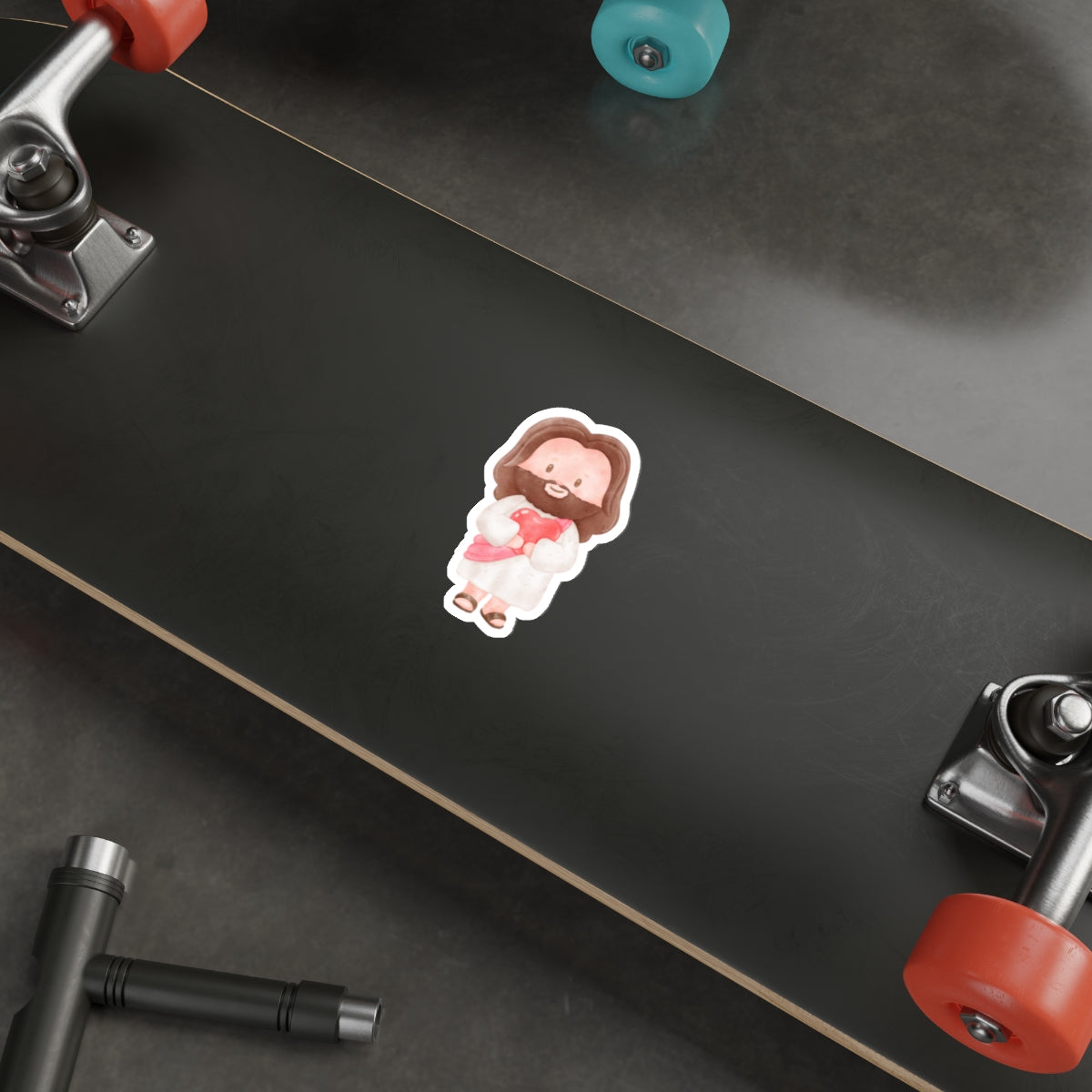 Jesus Heart Die-Cut Sticker — Cute Christian Faith  Sticker