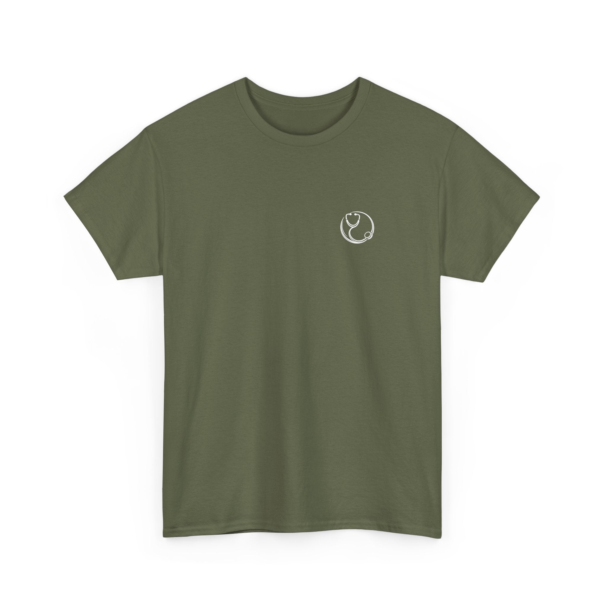 DoctorJSWAYS Let Me Explain T-Shirt — Minimal Logo Black Tee with Bold Back Text
