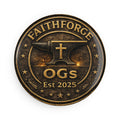 FaithForge OGS Round Button Magnet – Antique Bronze OG Anvil Design (Est. 2025)