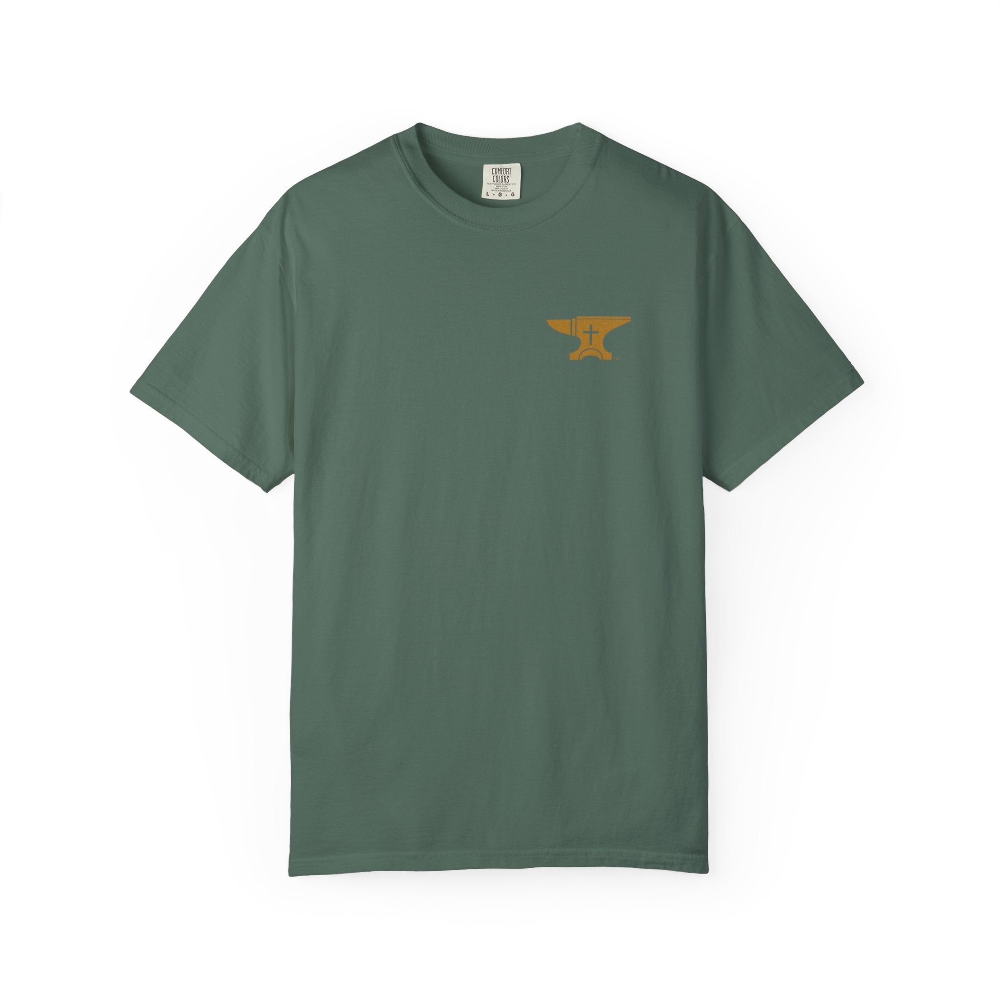FaithForge Gaming T-Shirt — Logo Tee with Anvil & Cross (Christian Gamer Apparel)