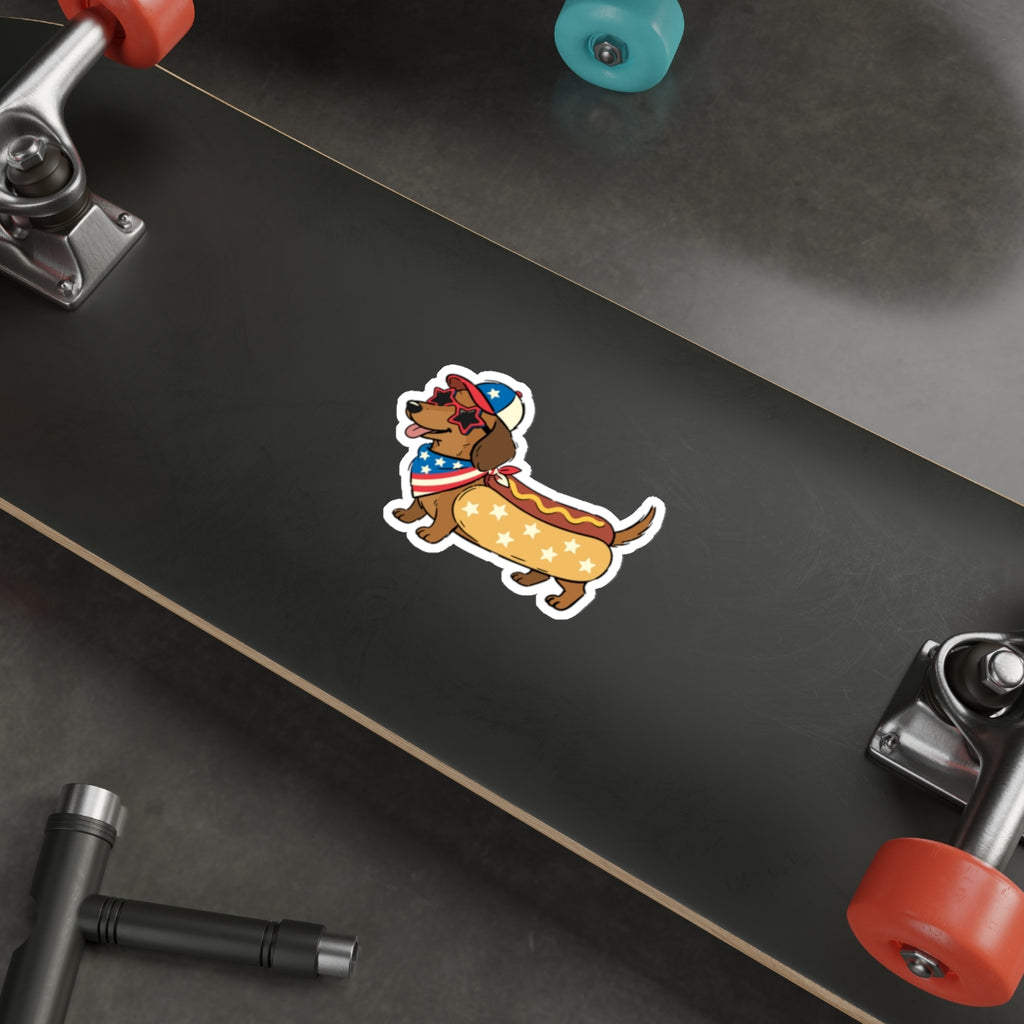 Patriotic Sticker Pack — HotDOG 4th of July Red White Blue Die-Cut Stickers