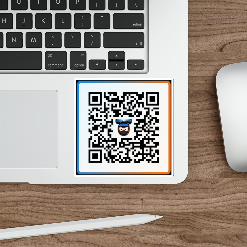NinjaSauceX Streamer QR Code Die-Cut Sticker Indoor/Outdoor