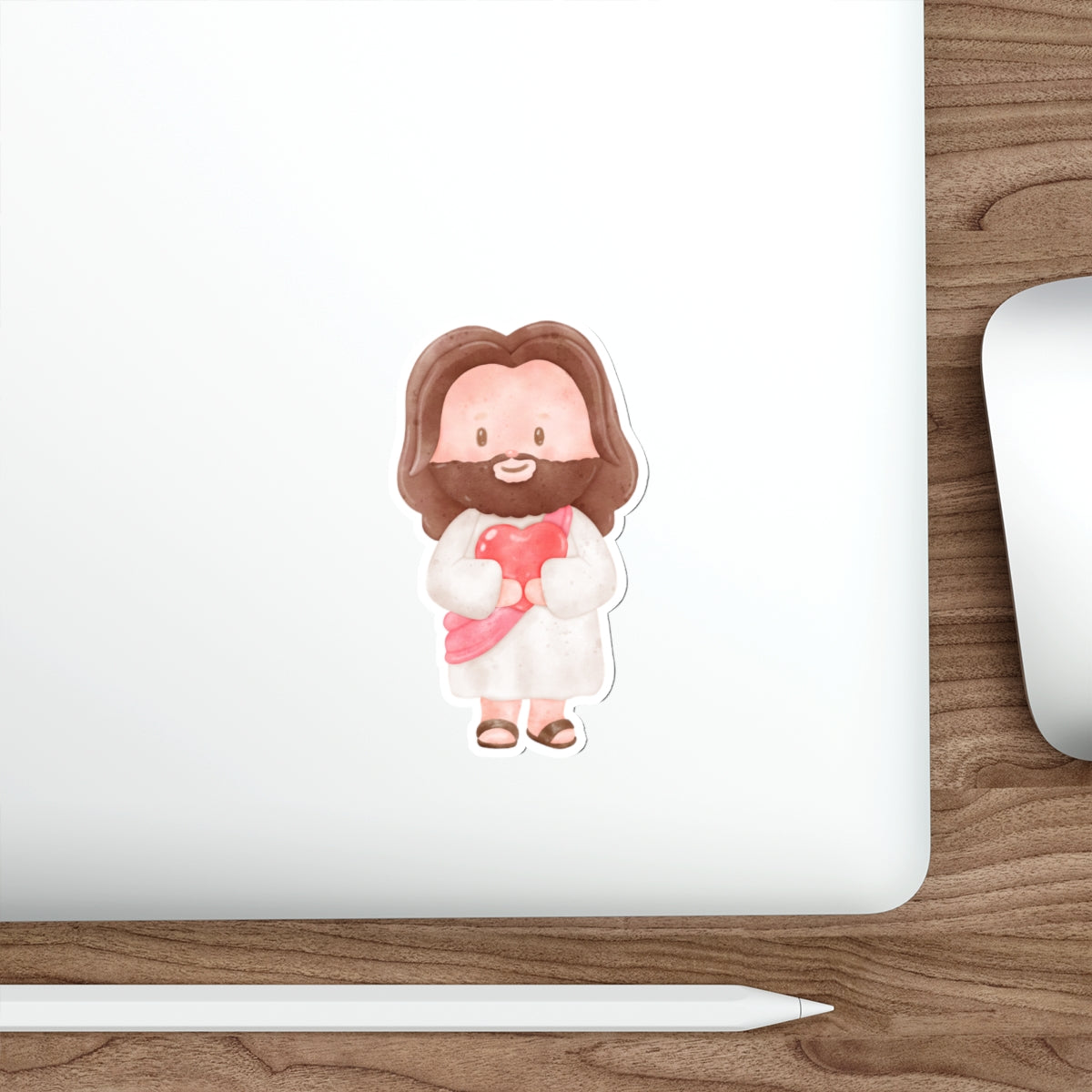 Jesus Heart Die-Cut Sticker — Cute Christian Faith  Sticker