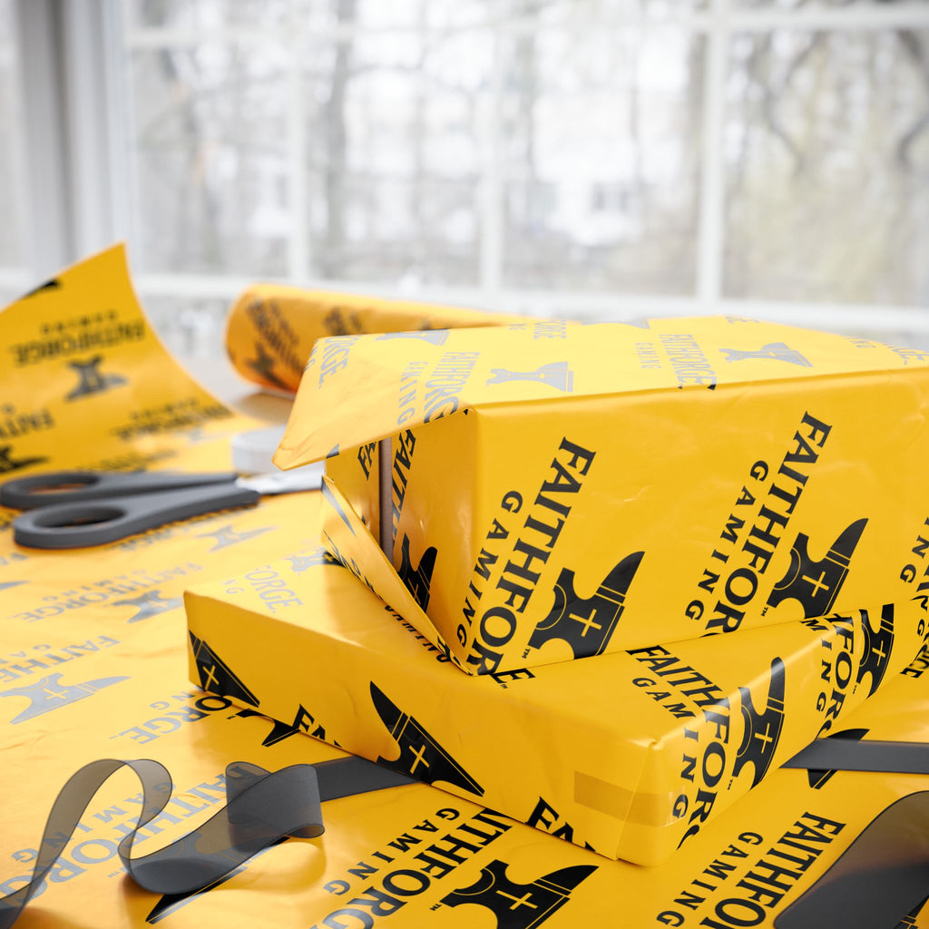 FFG Logo Wrapping Paper – Yellow FaithForge Repeat Pattern