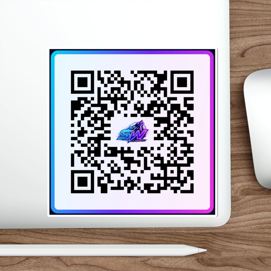 Seawolf_30 Streamer QR Code Die-Cut Sticker Indoor/Outdoor