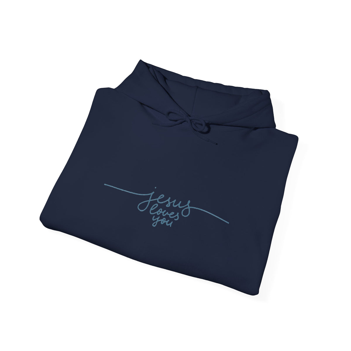 Jesus Loves You Script Hoodie — Minimal Christian Faith Pullover