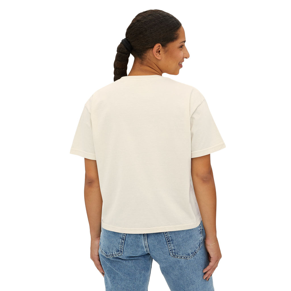 Women's Boxy Tee – Floral “Praise” Graphic Shirt