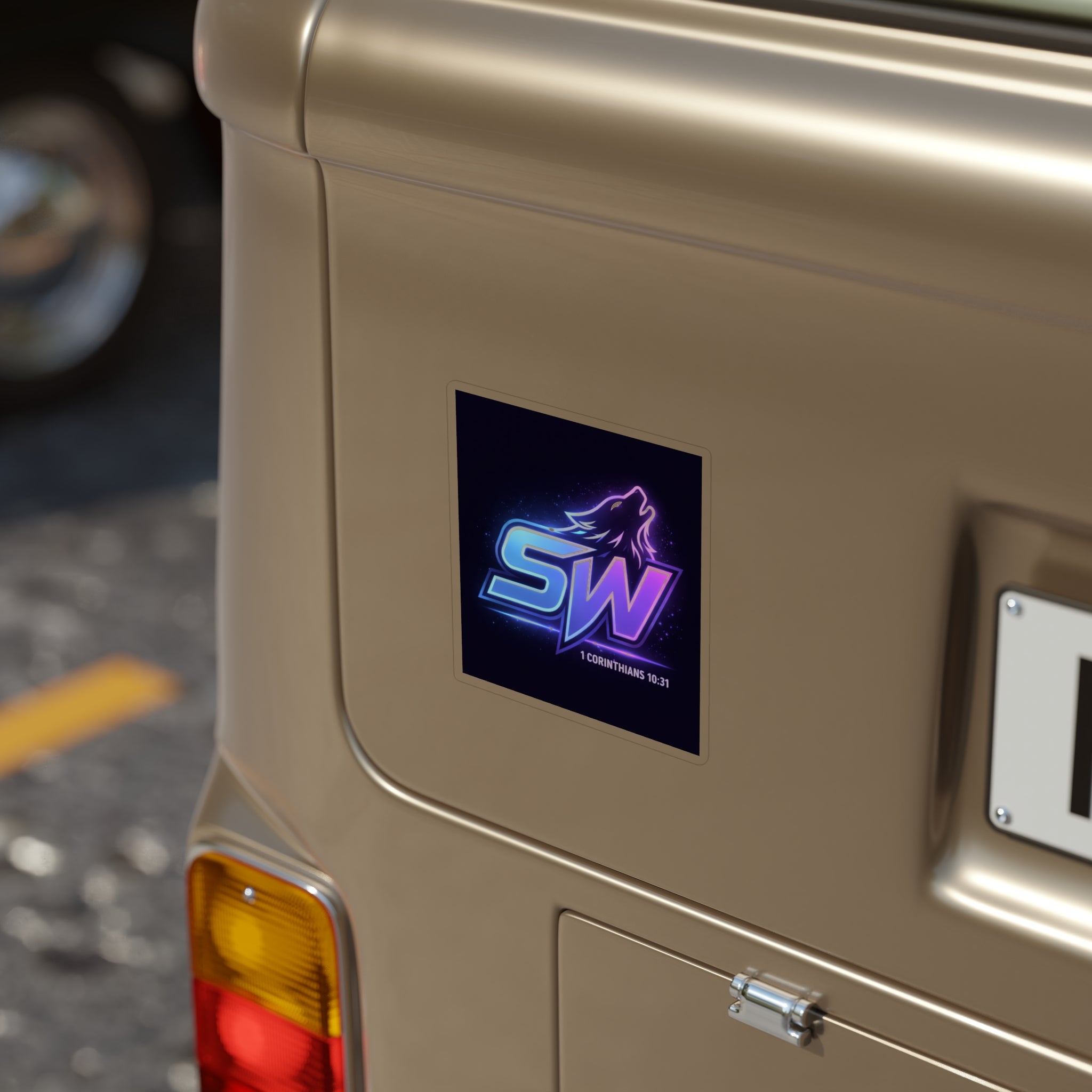 Seawolf_30 VOD Die-Cut Outdoor Clear Sticker - Waterproof Transparent Logo Decal Best on Light Surfaces