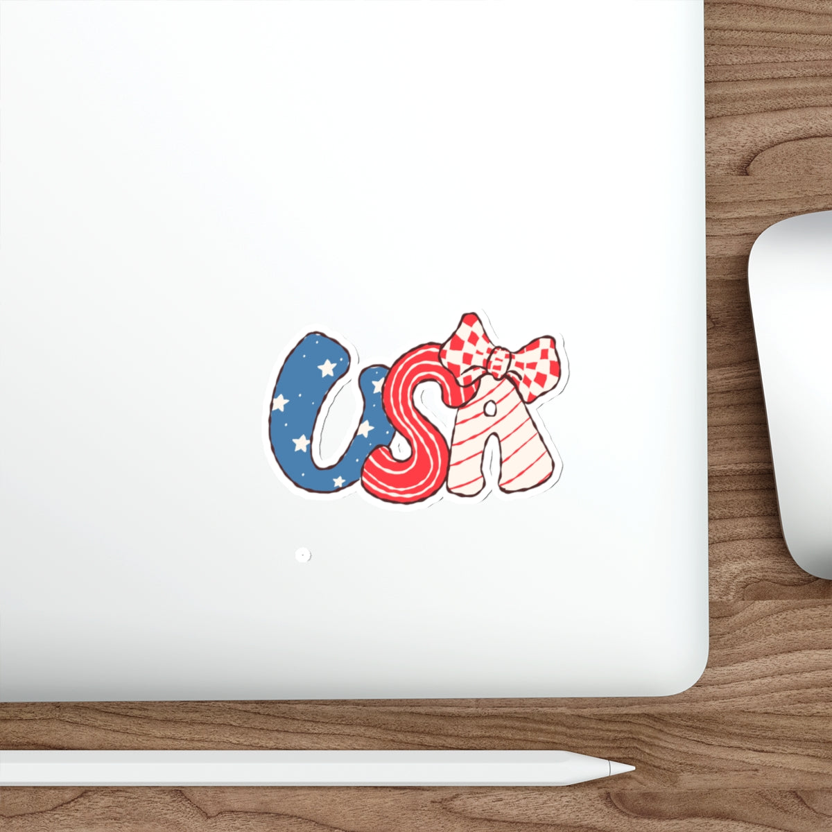 USA Patriotic Die-Cut Sticker — Red White Blue Stars & Stripes