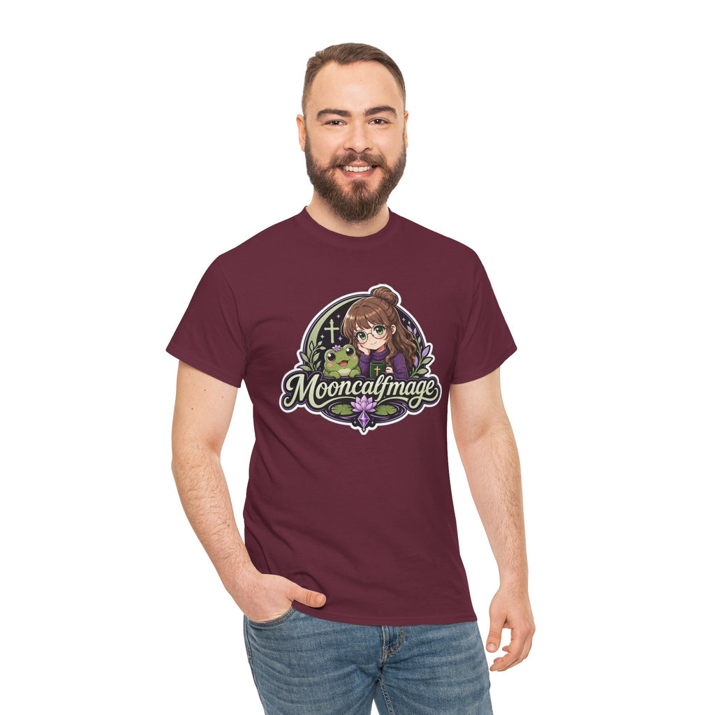MOONCALFMAGE Logo Tee - Gamer/Streamer T-Shirt Blue GBSG (Gather)