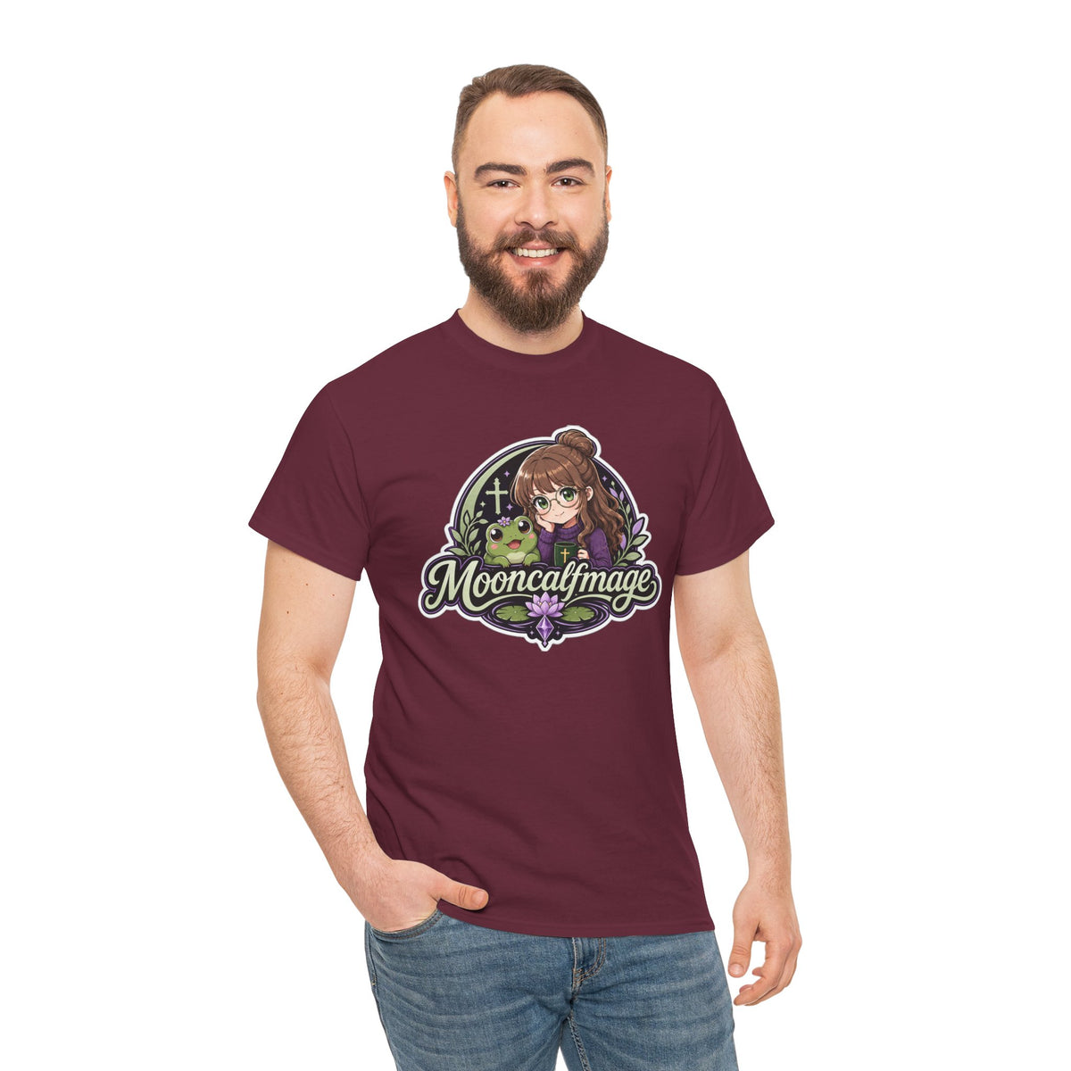 MOONCALFMAGE Logo Tee - Gamer/Streamer T-Shirt Blue GBSG (Gather)