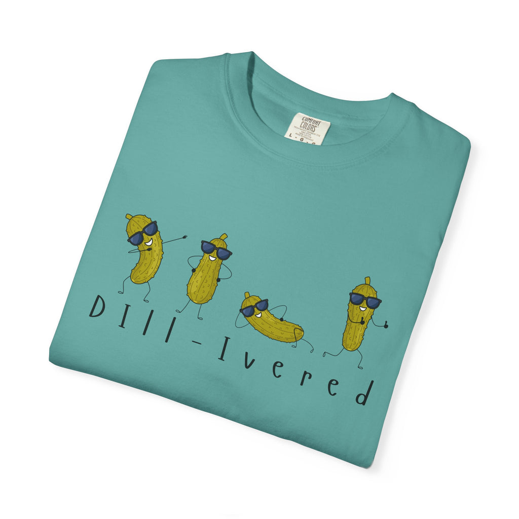 Dill-Livered Pickle Pun T-Shirt — Funny Pickle Lover Tee