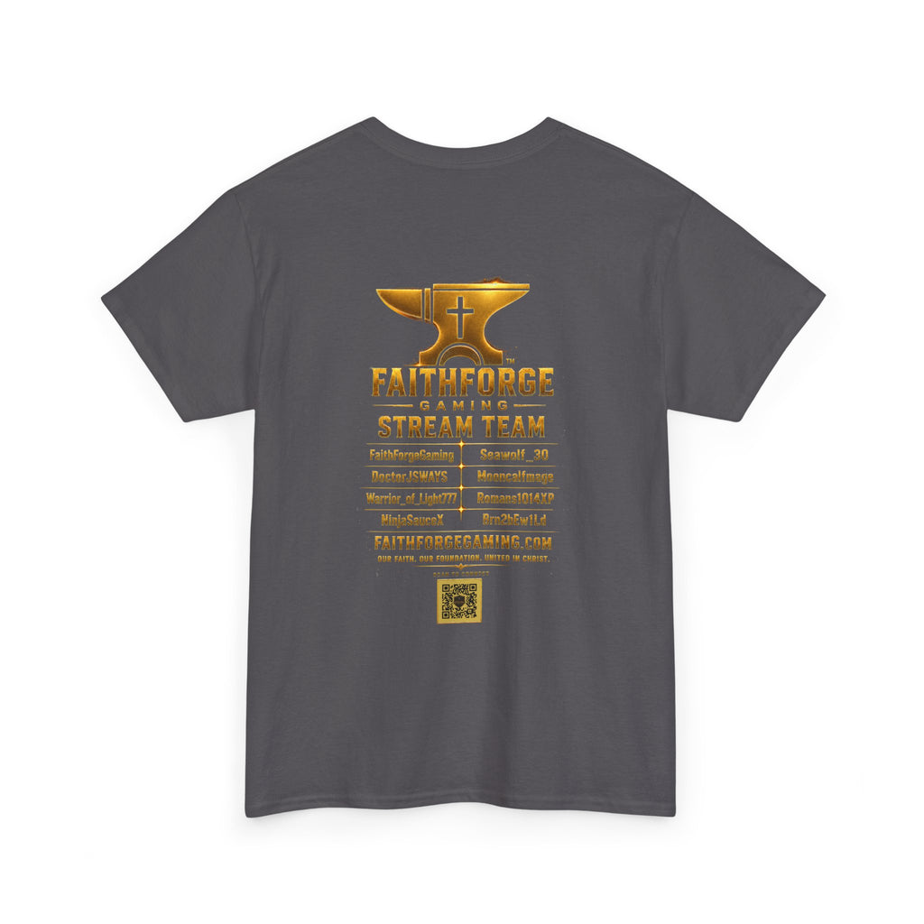 FaithForgeGaming Tee — FaithForge Stream Team Black Graphic T‑Shirt -FaithForgeGaming