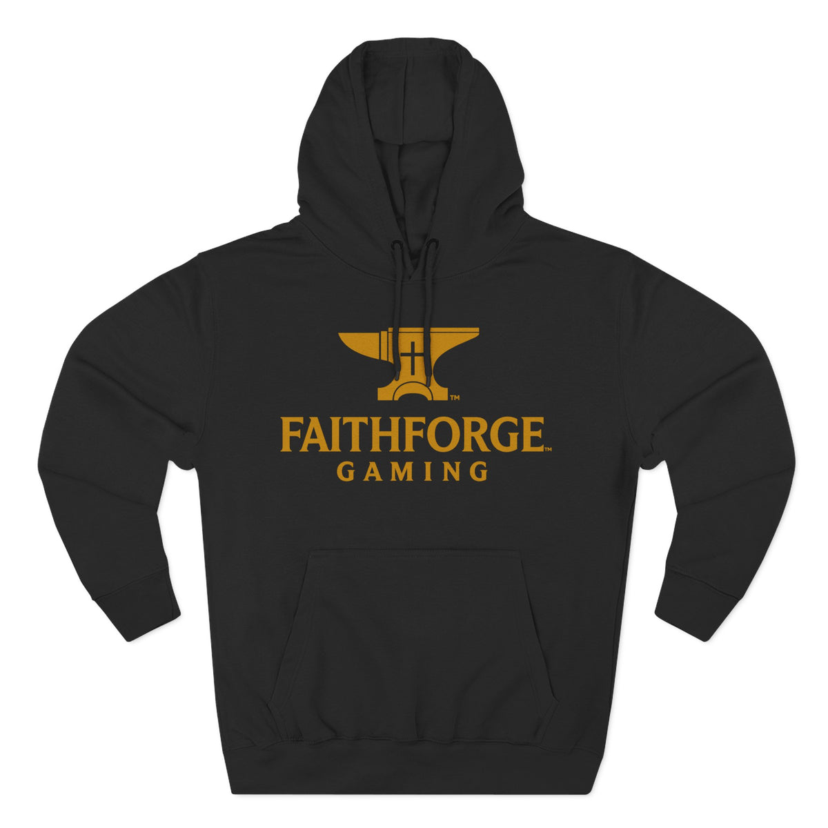 Faithforge Gaming Hoodie — Faith Quote Shield Logo Fleece Hoodie