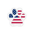 Patriotic Sticker Pack — USA Paw Print 4th of July Red White Blue Die-Cut Stickers