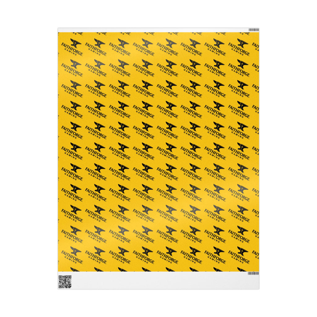 FFG Logo Wrapping Paper – Yellow FaithForge Repeat Pattern