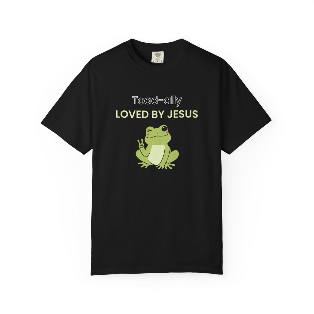 T-shirt - "Toad-ally Loved by Jesus" Cute Frog Christian Tee