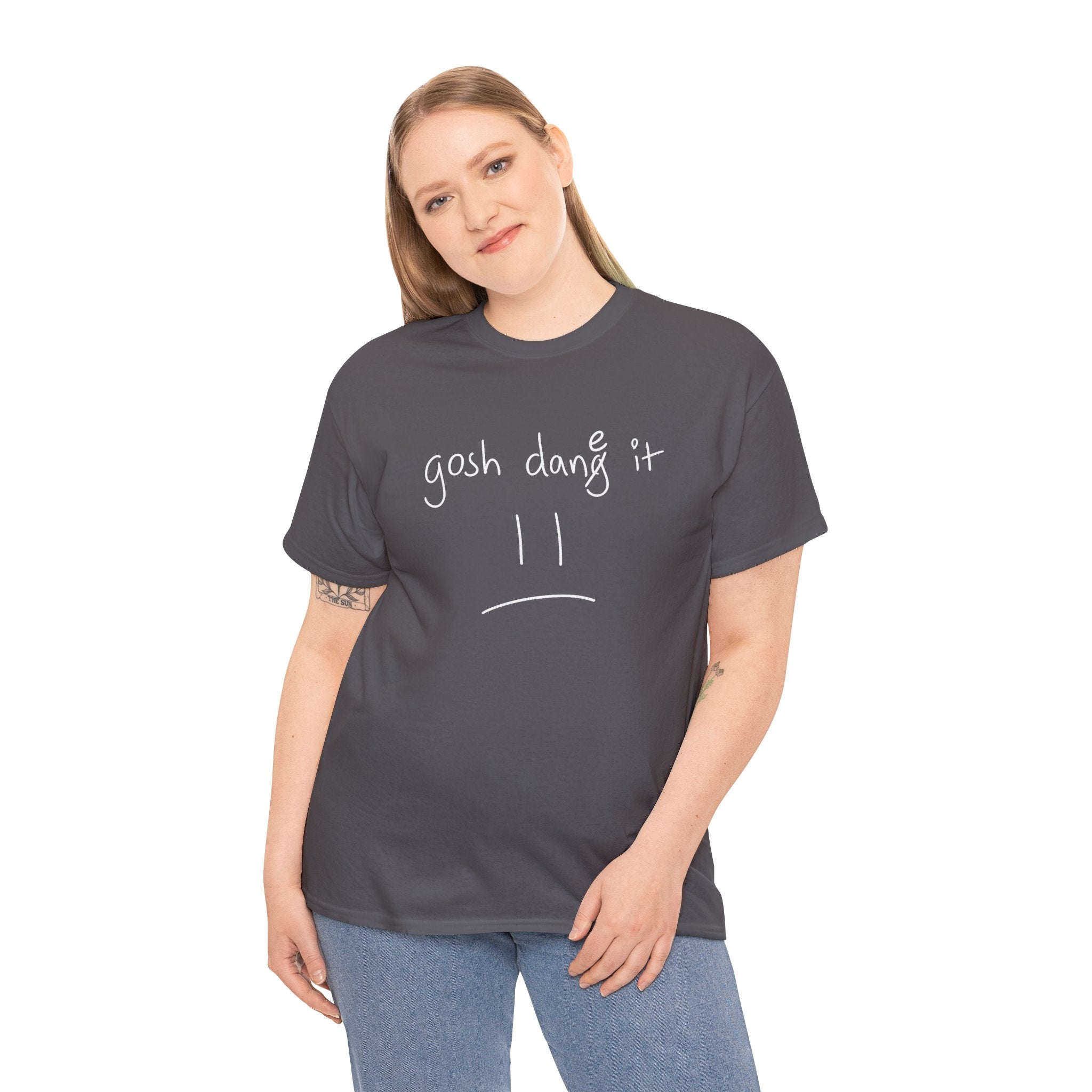 DoctorJSWAYS gosh dane it T-Shirt — Minimal Logo Black Tee with Bold Back Text