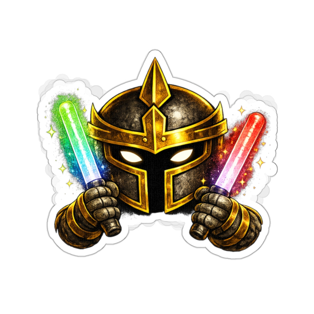 FaithForge Knight Dance Die-Cut Sticker — Water-resistant vinyl