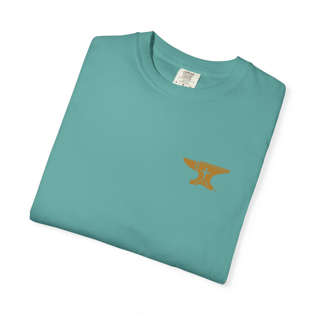 FaithForge OG Gaming T-Shirt — Logo Tee with Anvil & Cross (Christian Gamer Apparel)
