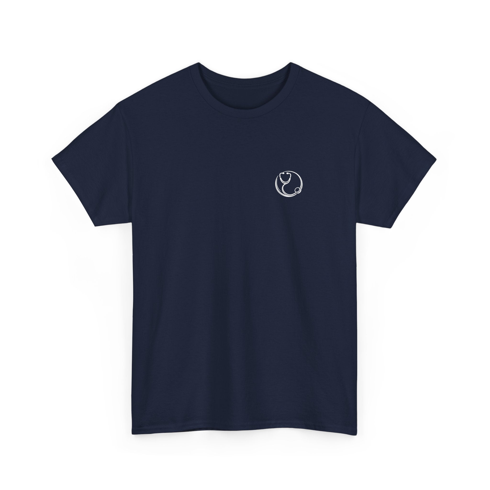 DoctorJSWAYS Let Me Explain T-Shirt — Minimal Logo Black Tee with Bold Back Text